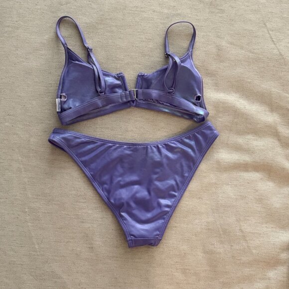 Purple Bikini Set by Shekini (Size Small) - Mermaid Iridescent Look - Picture 3 of 10